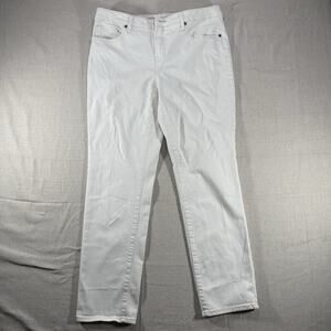 Chicos White So Slimming Ankle Stretch Girlfriend Jeans Women's Size 8R